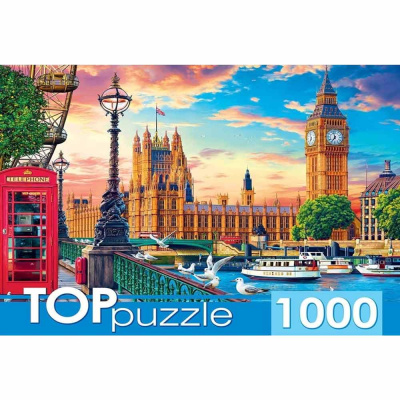 Пазлы Великобритания Лондон TOPpuzzle Рыжий кот ХТП1000-2167  1